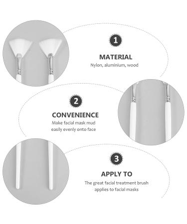 Lurrose 2PCS Premium Facial Mud Applicator Brushes - Professional Fan Shaped Durable Brushes for Travel | International Shipping Available - Buy Online on GoSupps.com