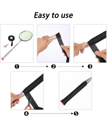 Buy Mhymx 2 Rollers Rack Tape - 50m Thug Tape for Ice Hockey & Tennis | Self-Adhesive Slide-Resistant Grip Strap (Black) - International Shipping Available - Buy Online on GoSupps.com