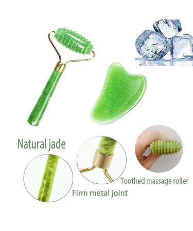 FA FIGHTART 4-in-1 Jade Gua Sha Set with Ice Roller - Cooling Face Massager and Massage Tool - Buy Online on GoSupps.com