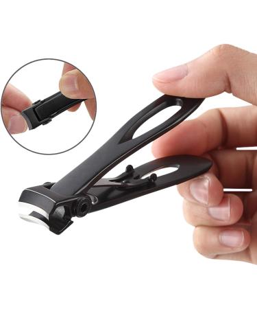FRGMNT Nail Clipper Set Thick Toenail & Fingernail Cutter with Wide Jaw Opening Stainless Steel Nail File Ingrown Manicure Pedicure Kit for Men & Women Black - Buy Online on GoSupps.com