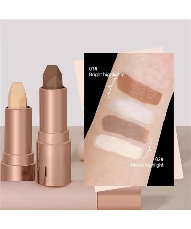 No Limits Cream Bronzer Stick - 2PCS Harmony Bronzer Stick 2 in 1 Cream Bronzer and Highlighter Stick Long Lasting Waterproof Face Brighten (Color : 01 Size : 1size) - Buy Online on GoSupps.com