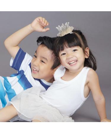 4pcs Children Crown Hair Clips - Glittery Gold & Silver Pearl Hair Accessories for Girls - Buy Online on GoSupps.com