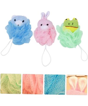 Beavorty 3pcs Cartoon Bath Mesh Sponge for Kids | Fun Shower Scrubber Balls - Perfect for Children s Bath Time - Buy Online on GoSupps.com