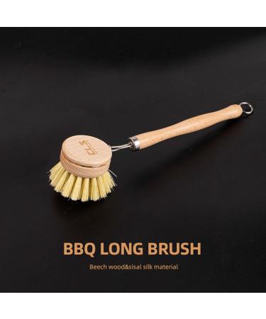 Dish Scrub Brush - Kitchen Scrub Brush | Solid Dish Scrubber Brush with Wear-Resistant Sisal Material Bristles and Design for Pot Ruftup - Buy Online on GoSupps.com