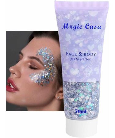  Jildouf Face glitter | Fish Scale Glitter Liquid Eyeshadow - Glitter gel for body and nails hair shimmering body gel for women - Buy Online on GoSupps.com