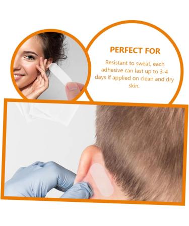 12pcs Tofficu Transparent Ear Stickers Correction Tape - Vertical Invisible Earmuffs for Miss Ear - Clear Patch Sticker - Buy Online on GoSupps.com