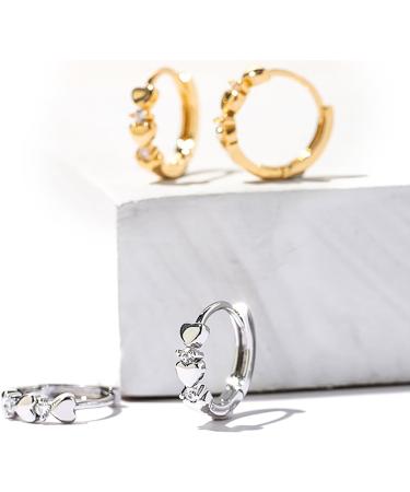 Heart Earrings for Women - Silver A | Fashionable Jewelry for Every Occasion - Buy Online on GoSupps.com