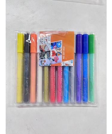 12 Color 3D Nail Art Painting Pen Kalolary Nail Point Graffiti Dotting Pen Drawing Painting Liner Brush for Fall DIY Nail Art Beauty Adorn Manicure Nail Dotting Tools Gift for Halloween Christmas - Buy Online on GoSupps.com