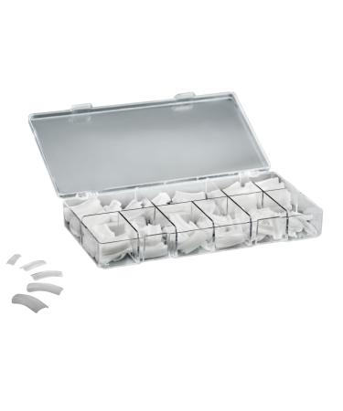 Professional artificial nails natural nail tips set with box for gel nails and acrylic 250 pack 250 artificial nails