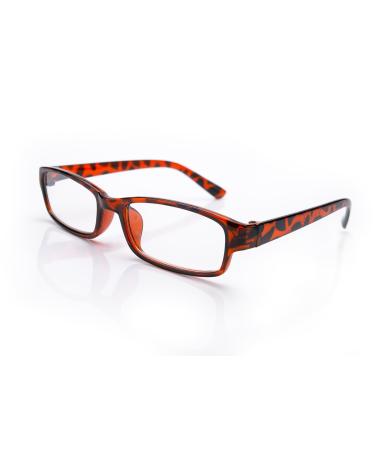 4sold (TM Slim Reading Glasses Retro Black Brown dark brown +1.5 or +2.00 or +2.5 or +3.0 or +3.5 or +4.00 Tortoise 0.0 x