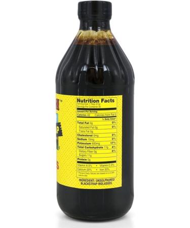 Organic Purs Black Yellow Molasses - 15 fl oz Long Bottle - Buy Online on GoSupps.com