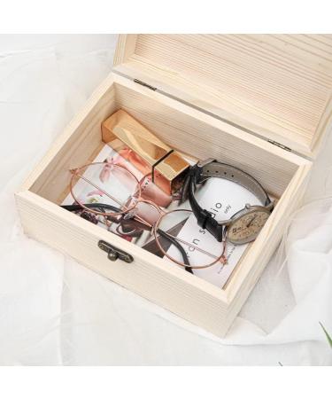 VIKOS 1-Pack Unfinished Wooden Box with Hinged Lid - Small DIY Storage for Crafts and Jewelry - Buy Online on GoSupps.com