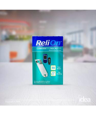 ReliOn Confirm Micro Blood Glucose Test Strips 50 Ct (2 Pack) Bundle + Exclusive Diabetes Care Guide - 100 Count - Buy Online on GoSupps.com