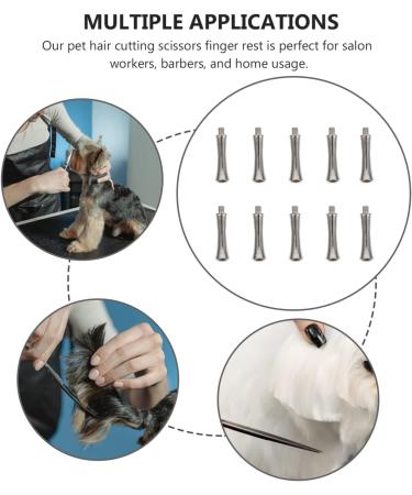 Buy Dressoos Scissor Finger Support - 10 Pack Metal Scissors Finger Pads for Hair Cutting - Stainless Steel Accessories for Fader Tools - Buy Online on GoSupps.com