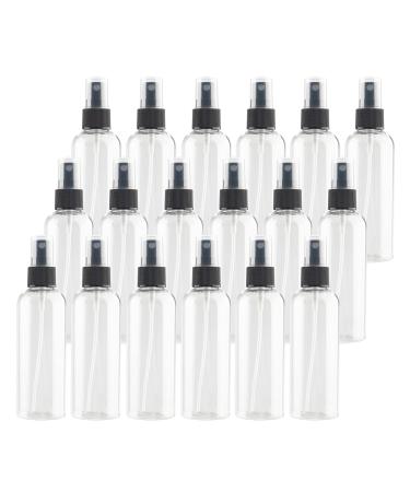 TIANZD 100 Pieces Empty 100 ml Clear PET Plastic Fine Mist Pump Spray Bottles with Black Top Portable Sprayer for Perfume Water Cosmetic Travel Containers Refillable 2x Funnel