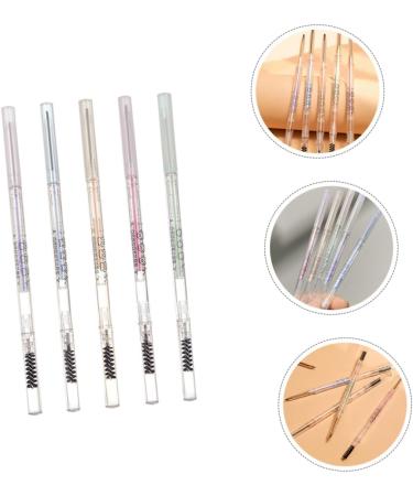 SKISUNO 5pcs Brown Eyebrow Pencil Eyebrow Makeup Tools Brow Pencils with Brush Women Eyebrow Pencils Plastic - Buy Online on GoSupps.com