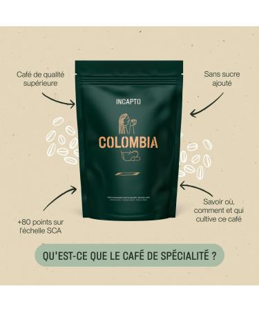 Incapto Specialty Coffee Beans | Origin Colombia | 100% Arabica | Specialty Coffee 84 SCA points | Artisanal Roasting | Domaine Huila Cadefihuila | 1kg Pack - Buy Online on GoSupps.com