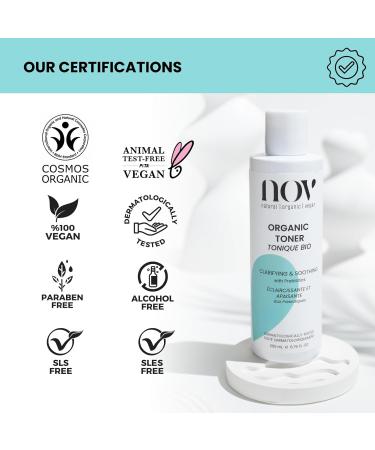 Nov Natural Organic Vegan Organic Toner | Skin Care Face Moisturizer 6.76 Fl. Oz. Rose Water Aloe Vera - Buy Online on GoSupps.com