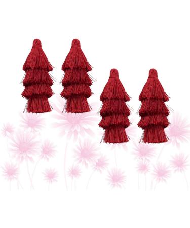 EXCEART 8 Pcs Tassel Earrings Hanging Tassel Keychain Tassel Earring Accessories Pendant Long Key Chain - Buy Online on GoSupps.com