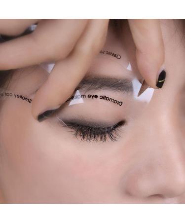 4 Eyeliner Stencil Kit Cat Eyeliner Stencils Sticker | Eyeliner Eyeshadow Stencils Pads Starters Kit Quick Makeup Template Tools for Beginners Fanelod 4 Pcs 01 - Buy Online on GoSupps.com