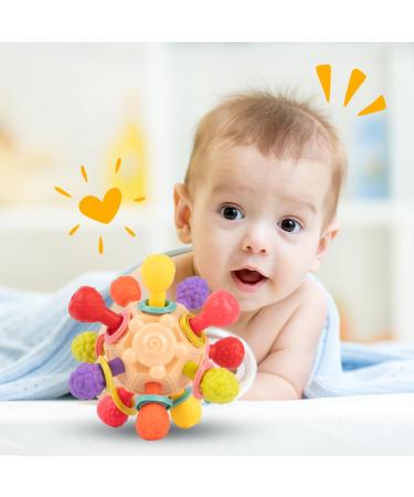 Buy MalPlay Sensory Flexible Teether Ball | Montessori Toy for Infants | Soft Silicone Teething & Fine Motor Skills Development - Buy Online on GoSupps.com