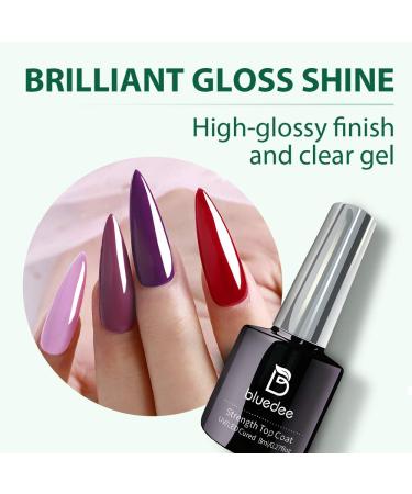 2 Pcs Gel Base & Top Coat Set | High-Gloss Finish, Long-Lasting, Anti-Wear | No Wipe Top Coat | 0.28 FlOz Soak Off UV Gel for Home Manicure or Salon - Buy Online on GoSupps.com