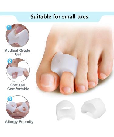 24 Silicone Gel Toe Separators for Hammer Toe & Bunion Relief | Small Toe Protection & Spreader Pain Relief Solution for Overlapping Toes - Buy Online on GoSupps.com