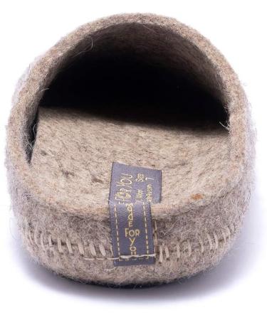 Womens Wool Slippers with Arch Support | Hypoallergenic & Non-Slip | Wide Fit Grey | Size 10-10.5 - Buy Online on GoSupps.com