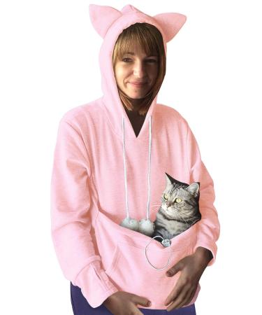 Dresswel women hooded sweater sweater with dog bag cat dog bag bag hoodie cat sweatshirt sweater with hood