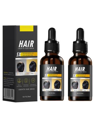 Lot de 5 s rums pour la croissance capillaire s rum pour l'am lioration des follicules pileux doux pour le cuir chevelu fortifiant adapt tous les types de cheveux 2pcs