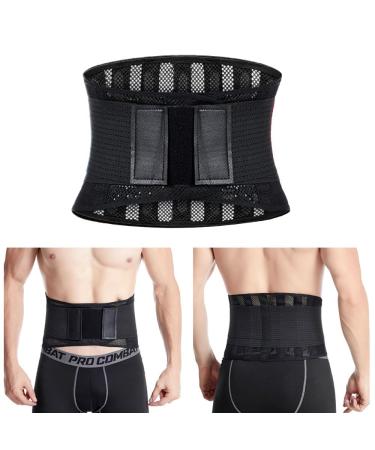 Back Support Lower Back Brace Provides Pain Relief Breathable Lumbar Decompression Support Belt Waist Trainer For Men Women Keeps Your Spine Straight Safe (Color : Black Size : M) lofty ambition Black M