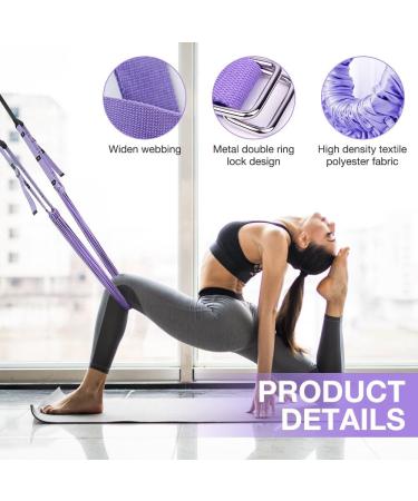 Avcxec Yogagurt Stretching Band - Yoga Strength Training & Flexibility Set for Pilates Ballet & Gymnastics | Inversion Stretch Bands (Lila) - Buy Online on GoSupps.com