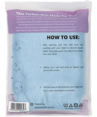 PROTECHT DRYPLUS Super Absorbant Microfibre Hair Turban - Blue Fog - Buy Online on GoSupps.com