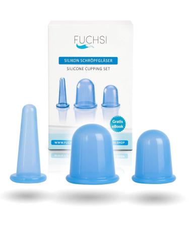 3 pieces - Fuchsi cupping glasses made of medical silicone |For body and face including storage bag |Cupping against cellulite wrinkles and tension |Cupping massage cupping therapy - Buy Online on GoSupps.com