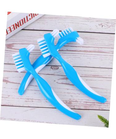 Minkissy 9 StK Prosthesis Cleaning Brush - Double-Sided Toothbrush for Dentures & False Teeth Care - Portable & Effective Detergent - Buy Online on GoSupps.com