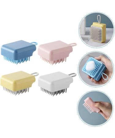 Magiclulu 4-Piece Massage Shampoo Brush Set - Silicone Scalp Scrubber & Thick Hair Comb for Spa-Like Cleansing - Buy Online on GoSupps.com