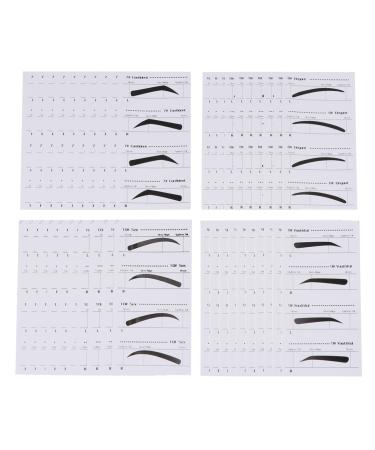 Housoutil 4 Sets Stickers Eyebrow Stencil Eyebrow Shaping Template Eyebrow Moulds Tool Cosmetic Eyebrow Card