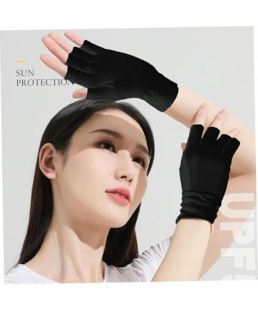 1 Pair Uv Glove for Gel Manicures Breathable Uv Protection Gloves UPF50+ Uv Nail Gloves Fingerless Manicure Gloves Uv Protection for Nail Art Skin Care Black Beauty Supplies - Buy Online on GoSupps.com