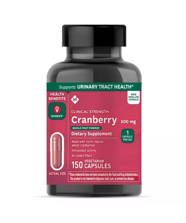 Members Mark Clinical Strength Cranberry Supplement 500mg 150 Count (3 Pack)