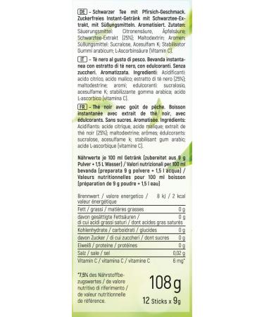 Buy Intick Sugar-Free Iced Tea Powder 3 Peach Flavored Sticks + 1L Tritan Bottle | Vegan Low-Calorie Beverage with Vitamin C | Instant Drink Mix - Buy Online on GoSupps.com