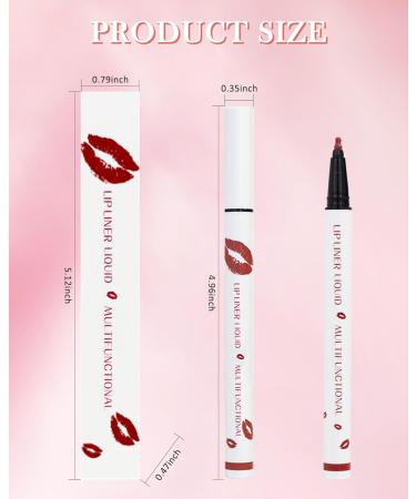 Matte Waterproof Lip Liner Stain Marker Pen - Long Lasting Smudge-Proof Liquid Lipstick & Tint - Gift for Women - 03# Mocha - Buy Online on GoSupps.com