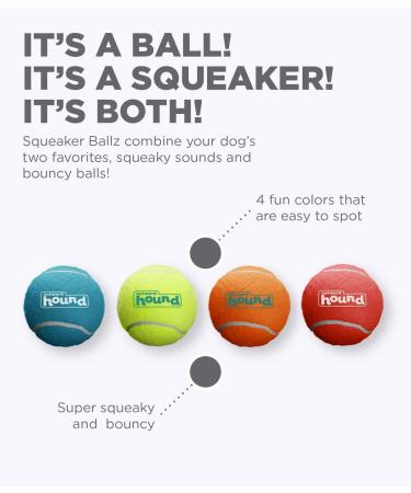 Outward Hound 8-Pack Squeaker Ballz Tennis Toys for Dogs | Small Squeaker Balls for Fetching | Interactive Dog Toys - Buy Online on GoSupps.com