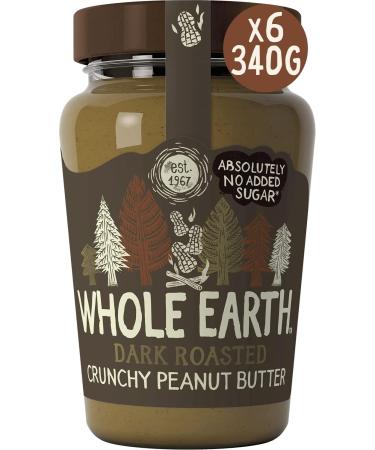 Whole Earth Crunchy Dark Roasted Peanut Butter 340g - Buy Online on GoSupps.com