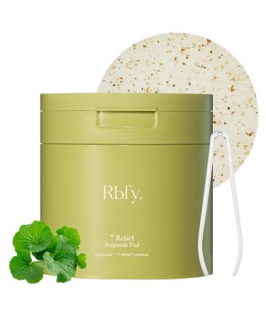 Rbfy. 7 Relief Ampoule Pad (100 pads) Quick Calming & Soothing Serum-Infused Toner Pads with 7 Herbal Blend Moisturizing Comfort for Stressed and Sensitive Skin | Family-Friendly Korean Skincare
