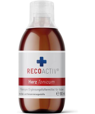 Recoactive Heart Tonic for Cats - 3x90ml Supplement for Cardiac Health Taurine & Omega-3 - Buy Online on GoSupps.com