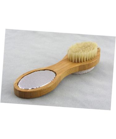Beavorty 4 1 Pumice Stone for feet Foot Pumice Stone Scrubber feet Hard Skin Stone Scrubber pomes Stone for feet Cleaning Scrubber Exfoliating Brush Bath Brush Bamboo Stepping Stone Crusty - Buy Online on GoSupps.com