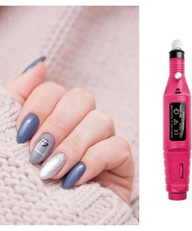 Ruiqas Electric Nail File Kit - Portable Electric Nail Files with 6 Heads and Sanding Bands in Red - Buy Online on GoSupps.com