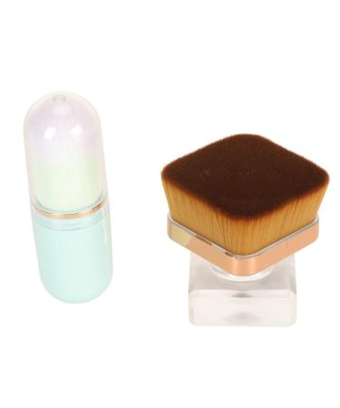 Loose Powder Foundation Brush Strong Gripping Force Transparent Base Fluffy Makeup Foundation Brush for Travel