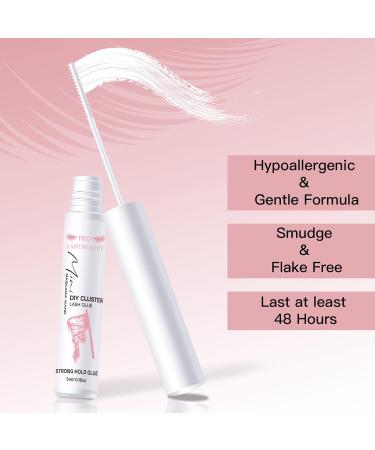 DIY Cluster Lash Glue - Super Strong Hold 48Hr Waterproof Latex-Free Formula - 5ml Clear - Buy Online on GoSupps.com