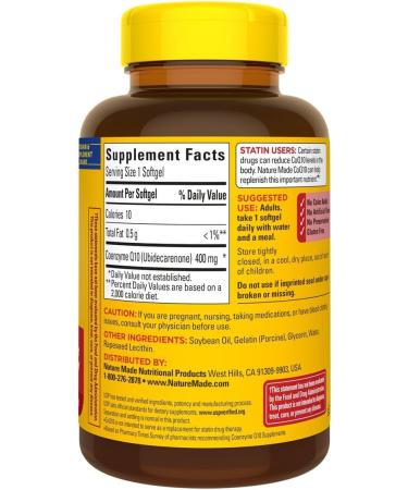 Nature Made CoQ10 400 mg Softgels | Heart Health & Energy Support | Maximum Strength Gluten-Free No Added Color - 90 Count Bundle - Buy Online on GoSupps.com